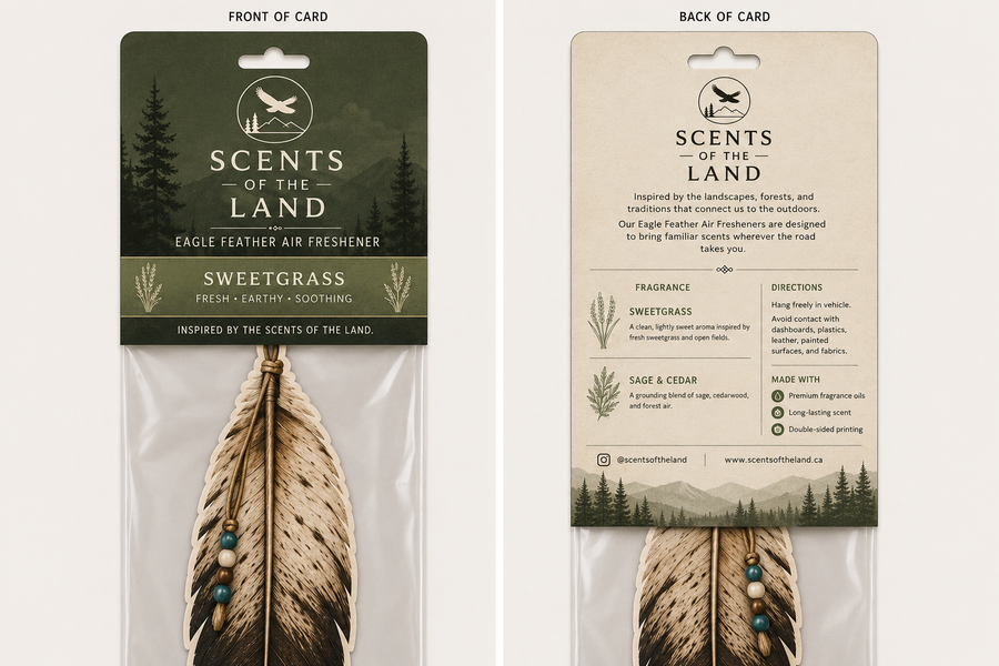 Scents of the Land™ Eagle Feather Air Freshener | Sweetgrass
