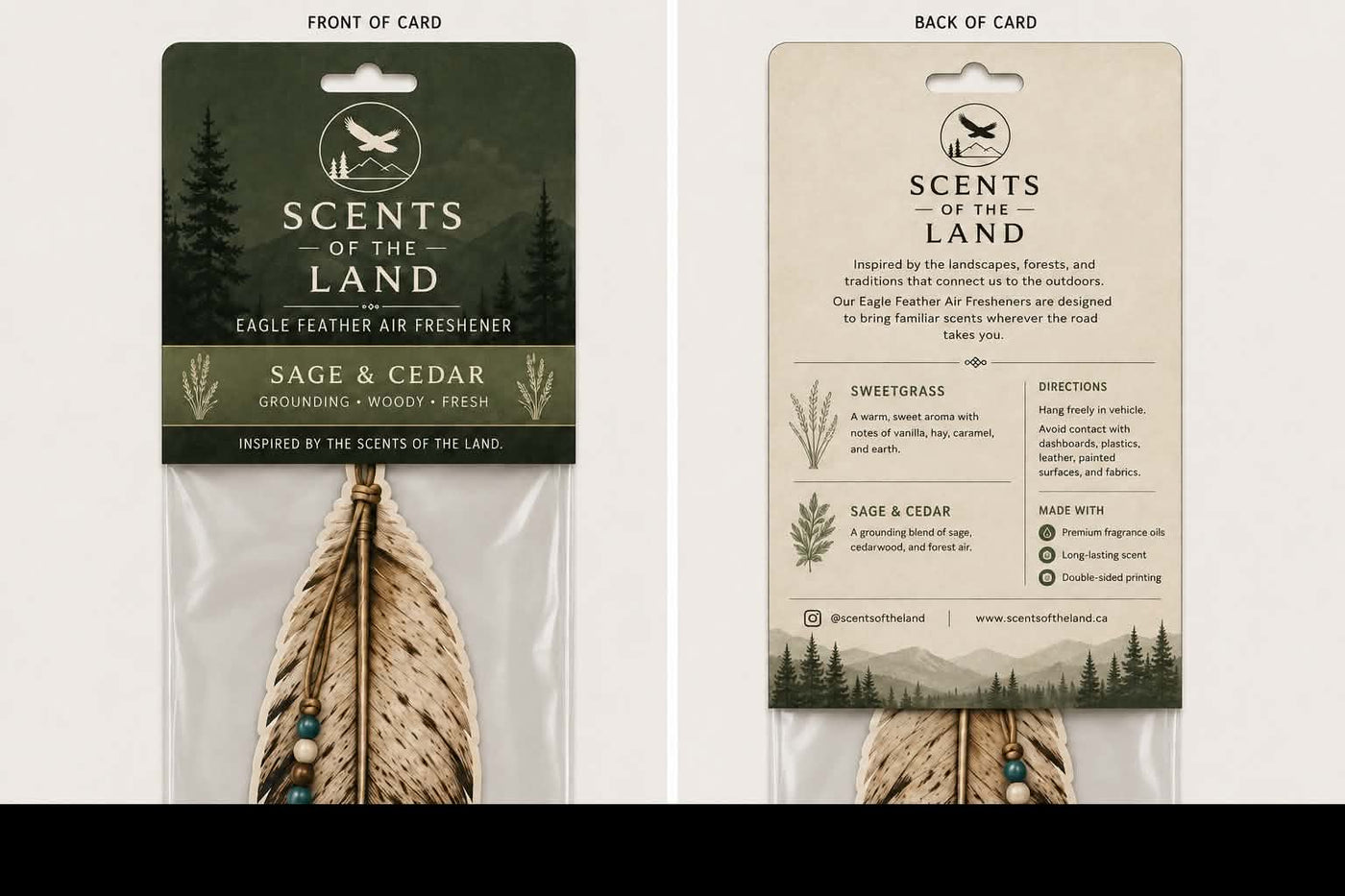 Scents of the Land™ Eagle Feather Air Freshener | Sage & Cedar