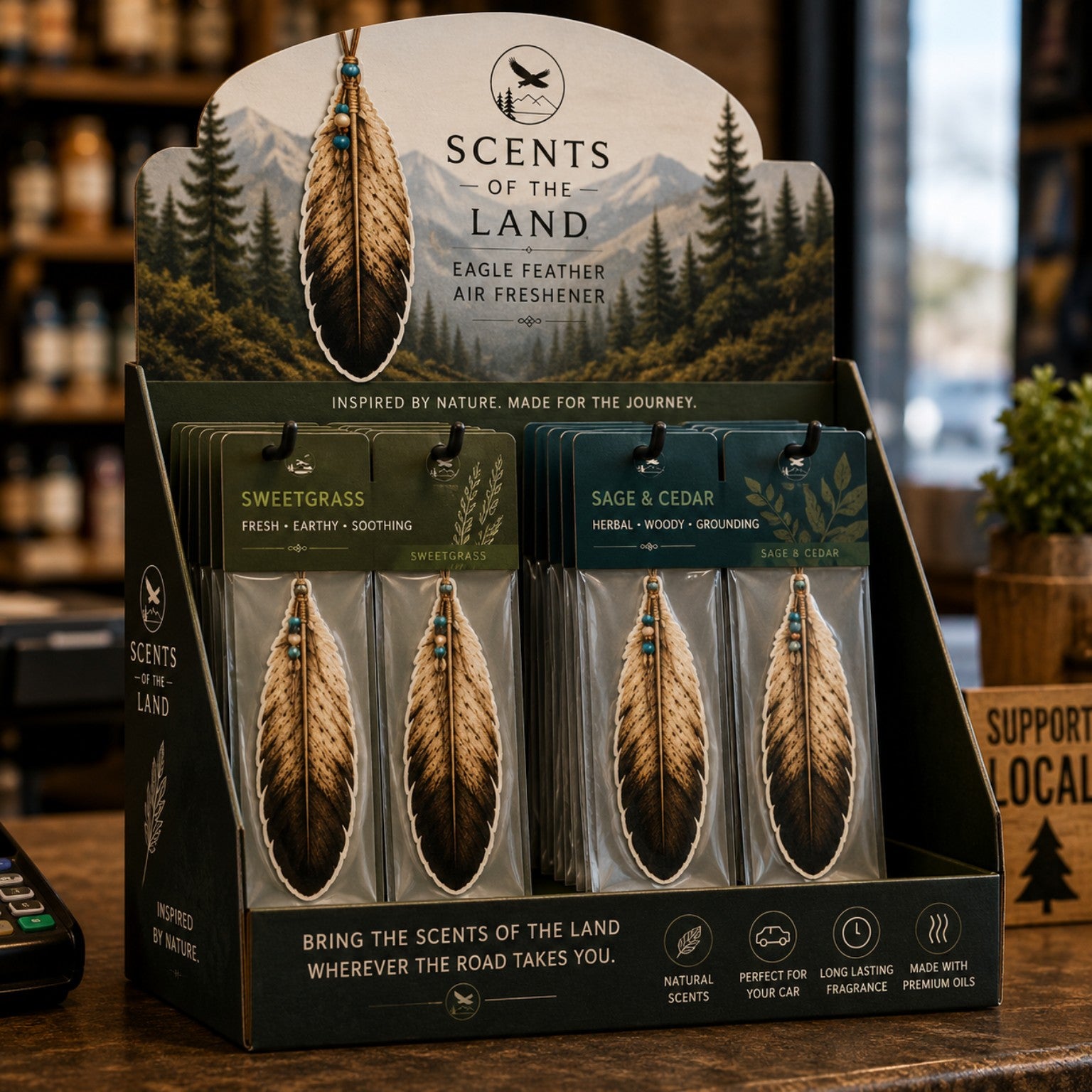 Scents of the Land retail display